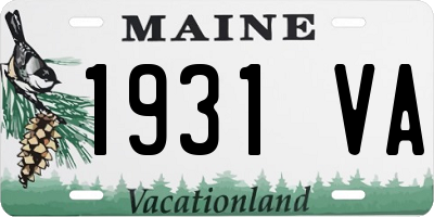 ME license plate 1931VA
