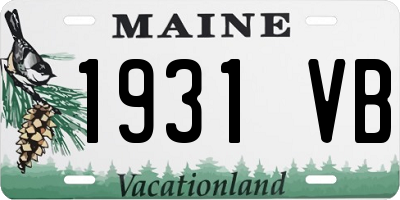 ME license plate 1931VB