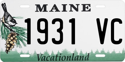 ME license plate 1931VC