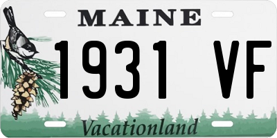 ME license plate 1931VF