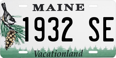 ME license plate 1932SE