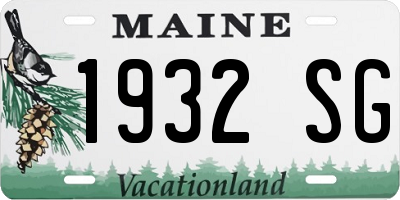 ME license plate 1932SG