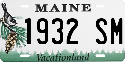ME license plate 1932SM