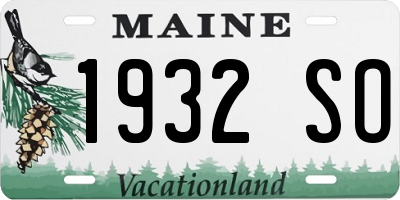 ME license plate 1932SO