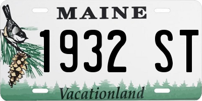 ME license plate 1932ST