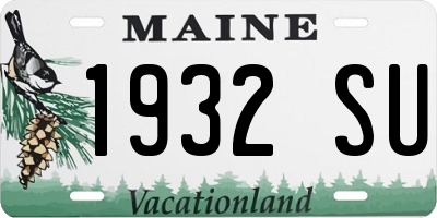 ME license plate 1932SU