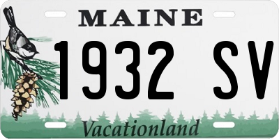 ME license plate 1932SV