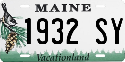 ME license plate 1932SY