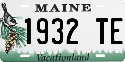 ME license plate 1932TE