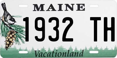 ME license plate 1932TH
