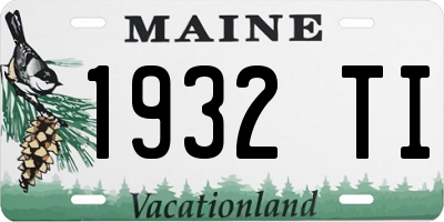 ME license plate 1932TI