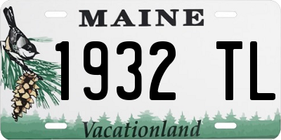 ME license plate 1932TL