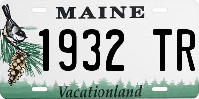 ME license plate 1932TR