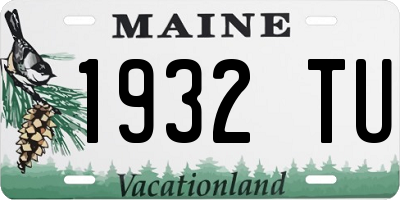 ME license plate 1932TU