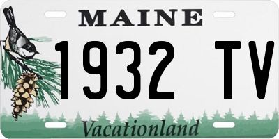 ME license plate 1932TV