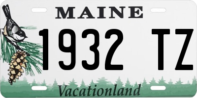 ME license plate 1932TZ