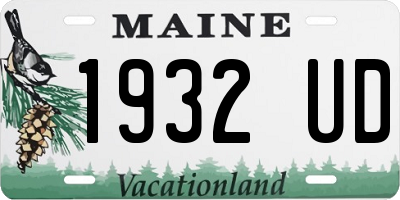 ME license plate 1932UD