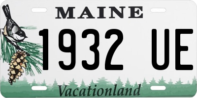 ME license plate 1932UE