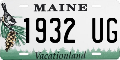 ME license plate 1932UG