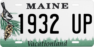 ME license plate 1932UP