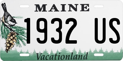 ME license plate 1932US