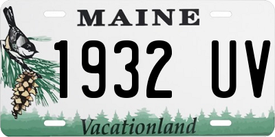 ME license plate 1932UV