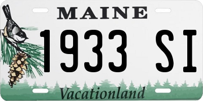 ME license plate 1933SI