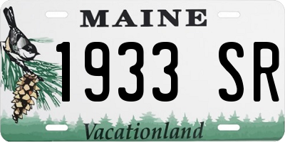 ME license plate 1933SR