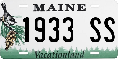 ME license plate 1933SS