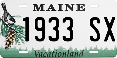 ME license plate 1933SX