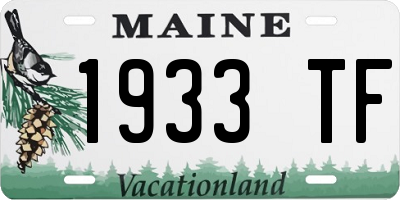 ME license plate 1933TF