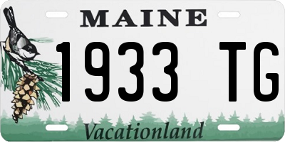 ME license plate 1933TG