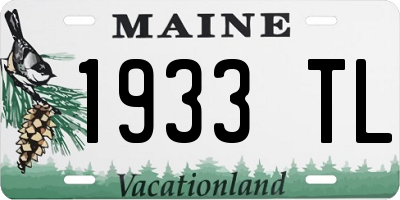 ME license plate 1933TL