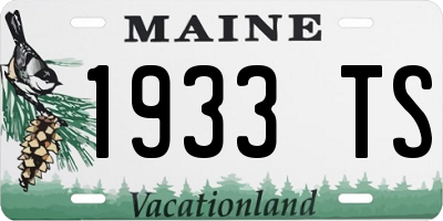 ME license plate 1933TS