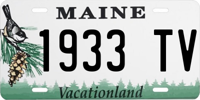 ME license plate 1933TV