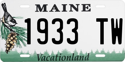 ME license plate 1933TW