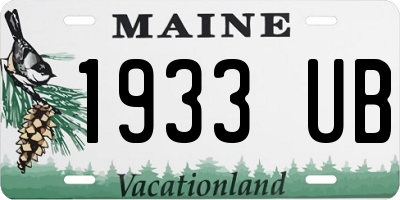 ME license plate 1933UB