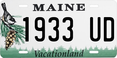 ME license plate 1933UD