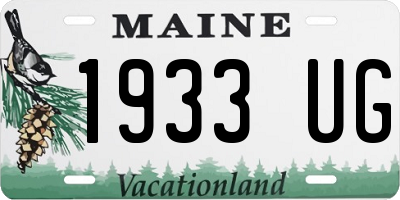 ME license plate 1933UG