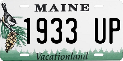 ME license plate 1933UP