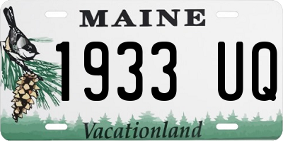 ME license plate 1933UQ