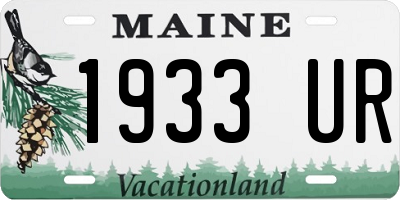 ME license plate 1933UR