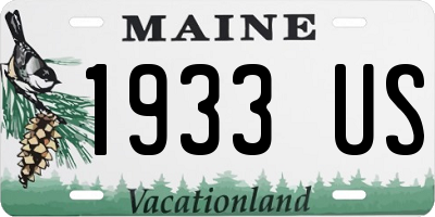 ME license plate 1933US