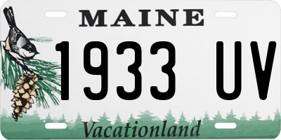 ME license plate 1933UV