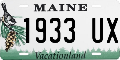 ME license plate 1933UX