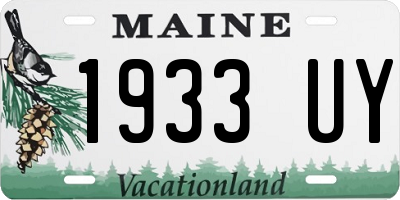 ME license plate 1933UY