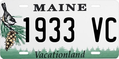 ME license plate 1933VC