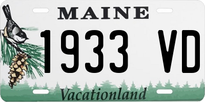 ME license plate 1933VD
