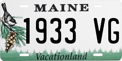 ME license plate 1933VG