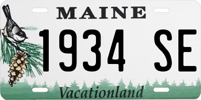 ME license plate 1934SE